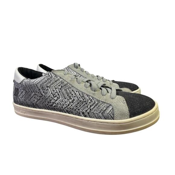 P448 John Mixed Media Sneaker Women size 37 US 7-7.5 - Picture 1 of 7